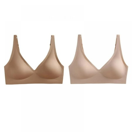 Women Seamless Push up Bra Padded Soft Underwire T-shirt Bras - V Neck Soft and Light Basic Bras for Women Everyday Comfortable Bras(2-Packs)
Women Seamless Push up Bra Padded Soft Underwire T-shirt Bras - V Neck Soft and Light Basic Bras for Women Everyday Comfortable Bras(2-Packs)