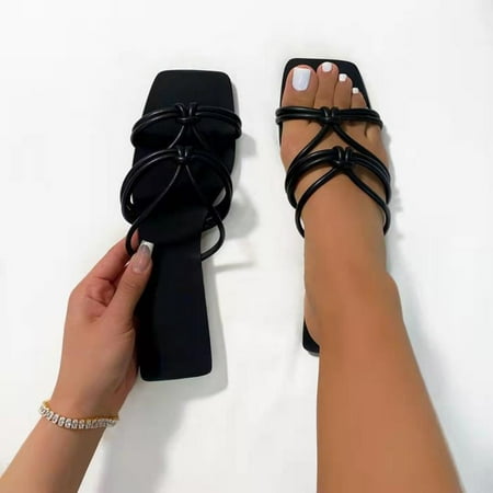 Zpanxa Slippers for Women Leisure Vacation Wear Woven Open Toe Flat Bottom Beach Cool Slippers Flip Flops for Women Black 38
Zpanxa Slippers for Women Leisure Vacation Wear Woven Open Toe Flat Bottom Beach Cool Slippers Flip Flops for Women Black 38