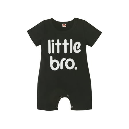 Nokpsedcb Newborn Infant Baby Boys Casual Romper Short Sleeve Letter Printed Round Neck Bodysuit Summer Jumpsuit Black 0-3 Months
Nokpsedcb Newborn Infant Baby Boys Casual Romper Short Sleeve Letter Printed Round Neck Bodysuit Summer Jumpsuit Black 0-3 Months
