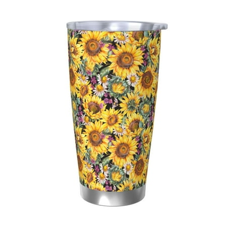 Lukts Sunflowers Vintage for 20OZ Car Cup Stainless Steel Direct Drinking Straw Thermos Cup Suitable for Office Travel and Car-Without Straw
Lukts Sunflowers Vintage for 20OZ Car Cup Stainless Steel Direct Drinking Straw Thermos Cup Suitable for Office Travel and Car-Without Straw
