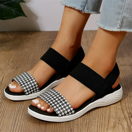 bvgfsahne Ladies Fashion Summer Stripe Colored Round Toe Open Toe Flat Sandals
bvgfsahne Ladies Fashion Summer Stripe Colored Round Toe Open Toe Flat Sandals