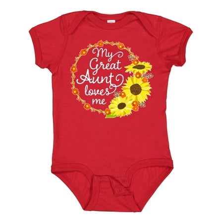 Inktastic My Great Aunt Loves Me with Sunflower Wreath Gift Baby Boy or Baby Girl Bodysuit
Inktastic My Great Aunt Loves Me with Sunflower Wreath Gift Baby Boy or Baby Girl Bodysuit