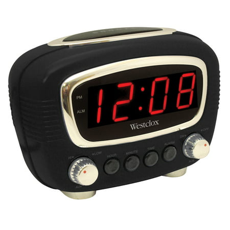 Westclox 70048K 70048bkcn- Digital Led Alarm Clock With Snooze