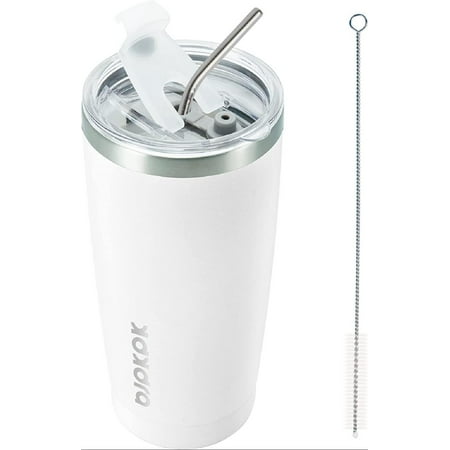 White Stainless Steel Tumbler With Lid And Straw 20 oz Insulated Tumblers Thermal Cup For Hot And Cold Drinks
White Stainless Steel Tumbler With Lid And Straw 20 oz Insulated Tumblers Thermal Cup For Hot And Cold Drinks