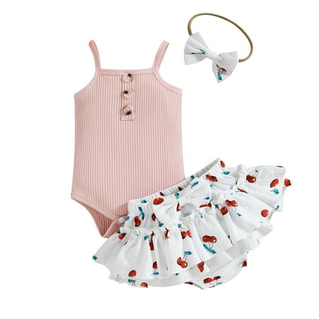 Girls Outfits Sleeveless Ribbed Romper Bodysuits Bowknot Ruffles Watermelon Printed Shorts Headbands Outfits
Girls Outfits Sleeveless Ribbed Romper Bodysuits Bowknot Ruffles Watermelon Printed Shorts Headbands Outfits