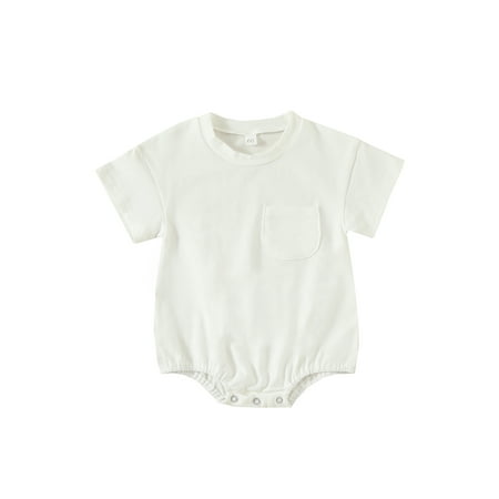 Cenuakty Baby Boys Summer Casual Romper Solid Color Short Sleeve O Neck Playsuit with One Pocket
Cenuakty Baby Boys Summer Casual Romper Solid Color Short Sleeve O Neck Playsuit with One Pocket