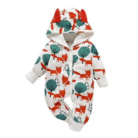 KIMI BEAR Newborn Boys Romper 3 Months Newborn Boy Autumn Winter Bodysuit 6 Months Newborn Boy Casual Cartoon Fox Print Hooded Long Sleeve Jumpsuit Multi-color
KIMI BEAR Newborn Boys Romper 3 Months Newborn Boy Autumn Winter Bodysuit 6 Months Newborn Boy Casual Cartoon Fox Print Hooded Long Sleeve Jumpsuit Multi-color