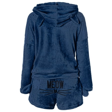 2018 Autumn European And American Women CAT Embroidered Pajamas Hooded Leisure Set Two-Piece Set
2018 Autumn European And American Women CAT Embroidered Pajamas Hooded Leisure Set Two-Piece Set