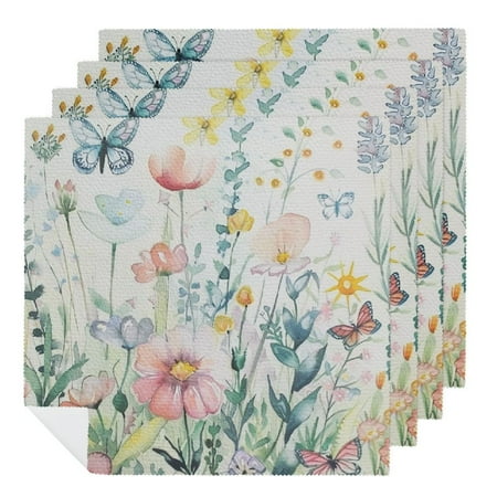 JRXY Flowers Butterflies Dragonfly Cloth Napkins Polyester Reusable Machine Washable Fabric for Events Farmhouse Party Dining Table Decor 2 PCS
JRXY Flowers Butterflies Dragonfly Cloth Napkins Polyester Reusable Machine Washable Fabric for Events Farmhouse Party Dining Table Decor 2 PCS