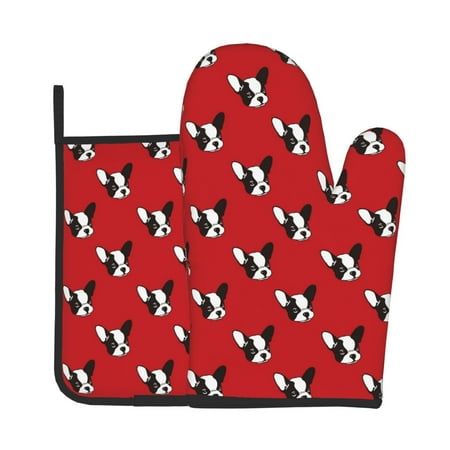 Zeuib Bulldog Red Print Oven Mitt & Pot Holder Set 2-Pack Kitchen Gloves and Hot Pads for Cooking BBQ Grilling Baking
Zeuib Bulldog Red Print Oven Mitt & Pot Holder Set 2-Pack Kitchen Gloves and Hot Pads for Cooking BBQ Grilling Baking