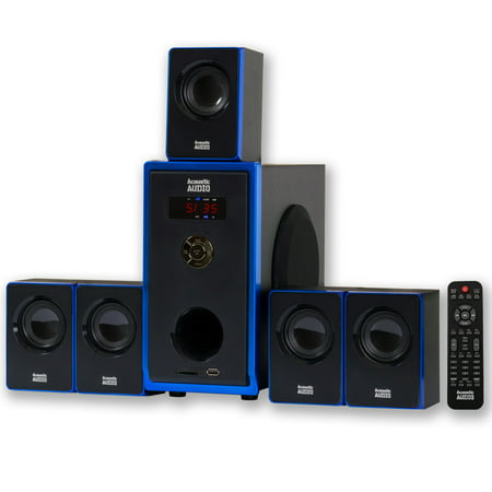 Acoustic Audio AA5102 800W 5.1 Channel Home Theater Surround Sound Speaker System