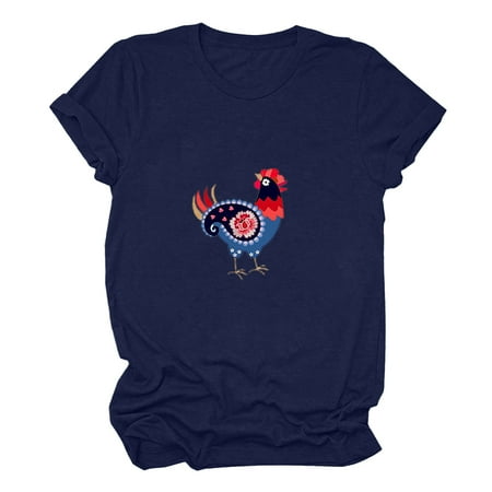 Long Sleeve Shirts for Women Womens Long Sleeve Tops Women s Short Sleeve T-shirt Good Luck Chicken Farmer Funny Letter Print Tops Workout Tops Workout Tank Tops for Women Clearance Blue S
Long Sleeve Shirts for Women Womens Long Sleeve Tops Women s Short Sleeve T-shirt Good Luck Chicken Farmer Funny Letter Print Tops Workout Tops Workout Tank Tops for Women Clearance Blue S