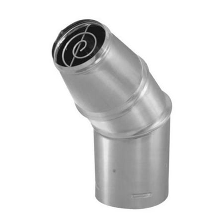 4 in. PelletVent Pro Horizontal Round Cap Stainless Steel