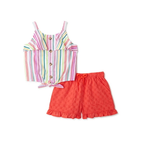 Wonder Nation Baby and Toddler Girl Tank and Shorts Outfit Set 2-Piece Sizes 12 Months-5T
Wonder Nation Baby and Toddler Girl Tank and Shorts Outfit Set 2-Piece Sizes 12 Months-5T