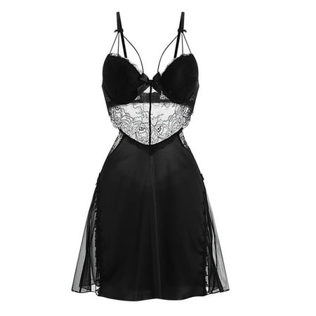 Women Sexy Lace Perspective Seductive Pajamas Backless Suspenders Home Clothes Sleepwear Adjustable strap
Women Sexy Lace Perspective Seductive Pajamas Backless Suspenders Home Clothes Sleepwear Adjustable strap