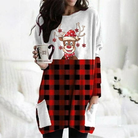 Haykey Red Dresses For Women New Fashion Casual Print Long Sleeve Pocket Round Neck Contrast Color Top Clothing Dress Womens Dress Shoes Polyester
Haykey Red Dresses For Women New Fashion Casual Print Long Sleeve Pocket Round Neck Contrast Color Top Clothing Dress Womens Dress Shoes Polyester