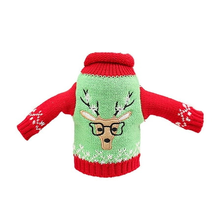 Dtydtpe bottle cover Christmas Decoration Knitted Clothes Set Red Bottle Bag Holiday Decoration Supplies
Dtydtpe bottle cover Christmas Decoration Knitted Clothes Set Red Bottle Bag Holiday Decoration Supplies