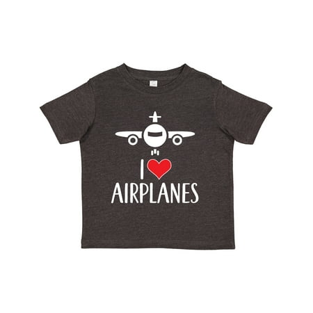 Inktastic Plane I Love Airplanes Gift Toddler Boy or Toddler Girl T-Shirt