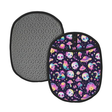 Lukts Skull mushroom space Print Silicone Pot Mat Mitten With Hanging Loop Heat Resistant Oven Mitts Non-Slip Bbq Baking Smoking Potholders 
Lukts Skull mushroom space Print Silicone Pot Mat Mitten With Hanging Loop Heat Resistant Oven Mitts Non-Slip Bbq Baking Smoking Potholders
