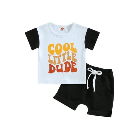 Genuiskids Baby Boys Shorts Set Short Sleeve Letters Print T-shirt with Elastic Waist Shorts Summer Outfit
Genuiskids Baby Boys Shorts Set Short Sleeve Letters Print T-shirt with Elastic Waist Shorts Summer Outfit