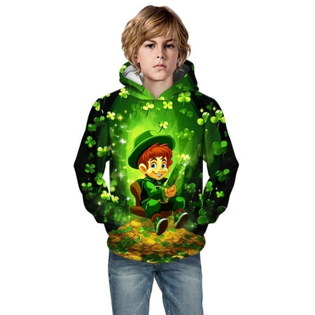 Toddler Boys Hoodies Unisex Long Sleeve Sweatshirt 3D St. Patrick s Day Printed Pullover Hooded For Children With Pocket
Toddler Boys Hoodies Unisex Long Sleeve Sweatshirt 3D St. Patrick s Day Printed Pullover Hooded For Children With Pocket