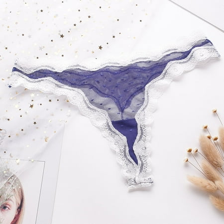 Hunpta Women Sexy Lace Thong Sheer Mesh Paneling Contrast Color Wavy Edge Plus Size Panties
Hunpta Women Sexy Lace Thong Sheer Mesh Paneling Contrast Color Wavy Edge Plus Size Panties