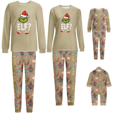 Matching Family Christmas Pajamas The Grinch Khaki Printed Sizes for Adult-Kids-Baby-Pet 2 Pieces Top and Pants Bodysuits Pajamas Sets
Matching Family Christmas Pajamas The Grinch Khaki Printed Sizes for Adult-Kids-Baby-Pet 2 Pieces Top and Pants Bodysuits Pajamas Sets