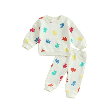 sdghg Baby Girls Pants Set Bear Print Long Sleeve Crew Neck Sweatshirt with Elastic Waist Sweatpants
sdghg Baby Girls Pants Set Bear Print Long Sleeve Crew Neck Sweatshirt with Elastic Waist Sweatpants