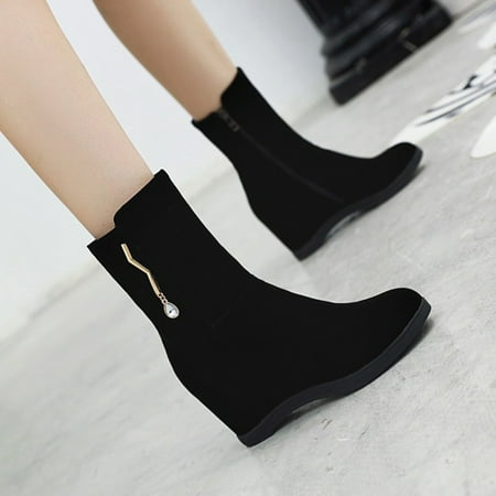 Ovzne Cowboy Boots For Women Rain Boots For Women Women Warm Solid Boots Round Toe Booties Wedge High Heel Boots Shoes Clearance
Ovzne Cowboy Boots For Women Rain Boots For Women Women Warm Solid Boots Round Toe Booties Wedge High Heel Boots Shoes Clearance