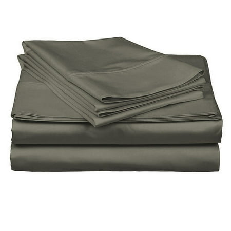 QBC Bundled Gotcha Covered Luxe Collection 100 prct Cotton Sateen 618 Thread Ct. Sheet Set w/ Smarty Bandzz - Split Cal King Size Up to 18 in Deep ProfileFog Color - Plus Free QBC eGuide