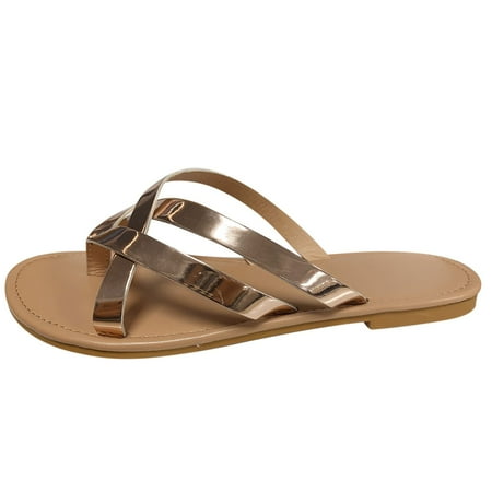 LIANGP Women s Sandals Ladies Shoes Roman Style Solid Color Flat Soft Bottom Cross Strap Slip On Sandals Women s Shoes Rose Gold Size 7
LIANGP Women s Sandals Ladies Shoes Roman Style Solid Color Flat Soft Bottom Cross Strap Slip On Sandals Women s Shoes Rose Gold Size 7