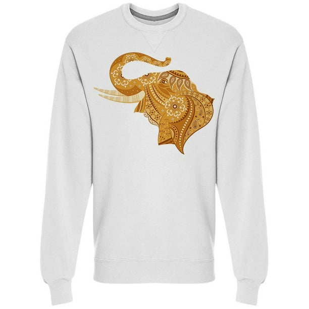 Golden Indian Elephant Sweatshirt Men's -Image by Shutterstock