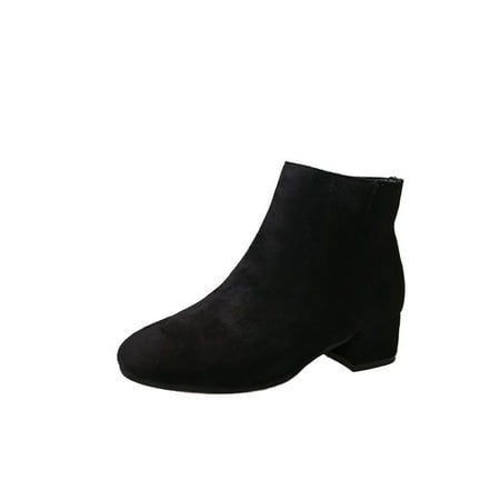 Tenmix Womens Comfort Booties Work Anti-Slip Side Zip Chunky Heel Bootie Walking Casual Ankle Boots Black 7
Tenmix Womens Comfort Booties Work Anti-Slip Side Zip Chunky Heel Bootie Walking Casual Ankle Boots Black 7