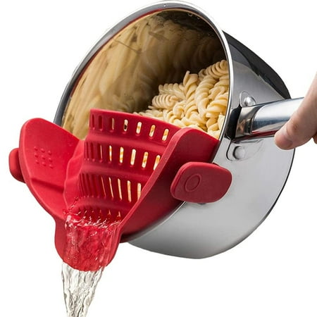 Kitchen Pot Strainer and Pasta Strainer - Adjustable Silicone Clip On Strainer for Pots Pans and Bowls
Kitchen Pot Strainer and Pasta Strainer - Adjustable Silicone Clip On Strainer for Pots Pans and Bowls
