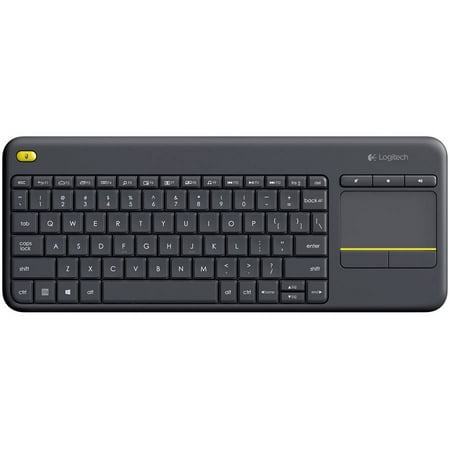 Refurbished Logitech Wireless Touch Keyboard K400 Plus with Built-In Touchpad for Internet-Connected TVs