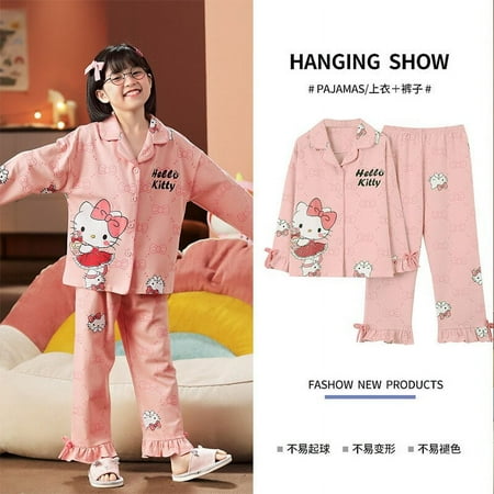 Sanrios Hello Kitty Children s Pajamas Spring and Autumn Thin Cotton Air Conditioning Suit Long Sleeve Home Furnishing
Sanrios Hello Kitty Children s Pajamas Spring and Autumn Thin Cotton Air Conditioning Suit Long Sleeve Home Furnishing