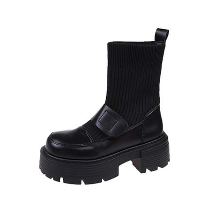 Boots For Women Boots Women Women s Fashion Middle Calf Boots Chunky Heel Slouchy Round-Toe Comfortable Knitting Boots Black
Boots For Women Boots Women Women s Fashion Middle Calf Boots Chunky Heel Slouchy Round-Toe Comfortable Knitting Boots Black