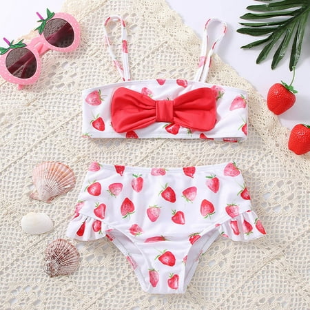 Gubotare Summer Toddler Girls Bowknot Strawberry Prints Two Piece Swimwear Swimsuit Bikini Set Kids Swim Suit Girls Bikini Red 6 Years
Gubotare Summer Toddler Girls Bowknot Strawberry Prints Two Piece Swimwear Swimsuit Bikini Set Kids Swim Suit Girls Bikini Red 6 Years