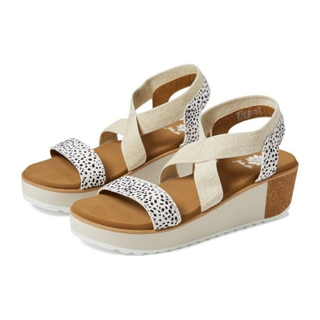 Yellow Box Women s Shoes Maldive Calf Hair Platform Wedge Sandals 56588