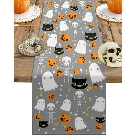 Halloween Pumpkin Candy Black Cat Linen Table Runners Wedding Decoration Farmhouse Dining Table Runners Halloween Decor
Halloween Pumpkin Candy Black Cat Linen Table Runners Wedding Decoration Farmhouse Dining Table Runners Halloween Decor