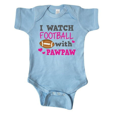 Inktastic I Watch Football with My Pawpaw Gift Baby Girl Bodysuit