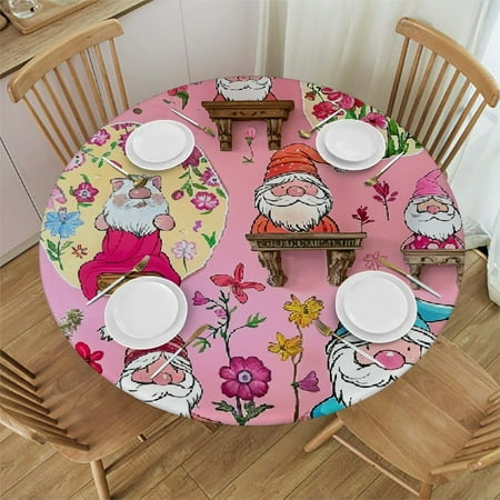 Patifu Gnomes Flowers Round Table Cover Stain Resistant Washable Indoor Outdoor Tablecloth Kitchen Dining Wedding Parties Outdoor Fitted 100% Polyester Fiber 46-50
Patifu Gnomes Flowers Round Table Cover Stain Resistant Washable Indoor Outdoor Tablecloth Kitchen Dining Wedding Parties Outdoor Fitted 100% Polyester Fiber 46-50