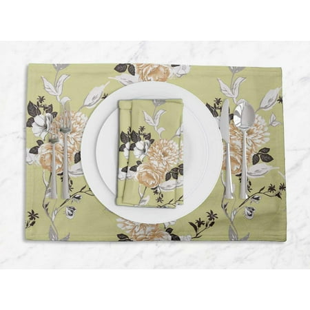 S4Sassy Beige Leaves & Peony Floral Washable Placemats & Napkins Table Decor Dining Mats
S4Sassy Beige Leaves & Peony Floral Washable Placemats & Napkins Table Decor Dining Mats