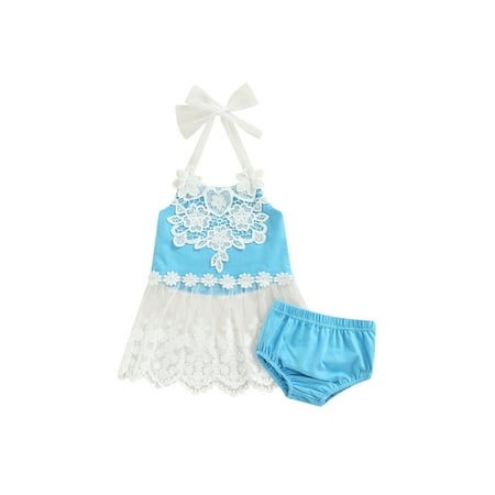 ZIYIXIN Princess Summer Baby Girls Clothes Sets 2pcs Lace Flowers Strap Sleeveless Lace Up Vest+Shorts Blue 6-9 Months
ZIYIXIN Princess Summer Baby Girls Clothes Sets 2pcs Lace Flowers Strap Sleeveless Lace Up Vest+Shorts Blue 6-9 Months