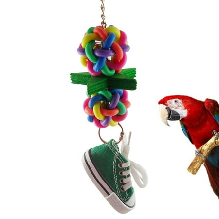 Shulemin Multicolor Ball Sneaker Parrot Chew Star Shoe Bird Cage Climbing Hanging Toys Random Color
Shulemin Multicolor Ball Sneaker Parrot Chew Star Shoe Bird Cage Climbing Hanging Toys Random Color
