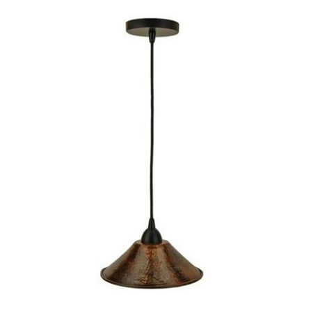 9 in. Hand Hammered Copper Cone Pendant Light