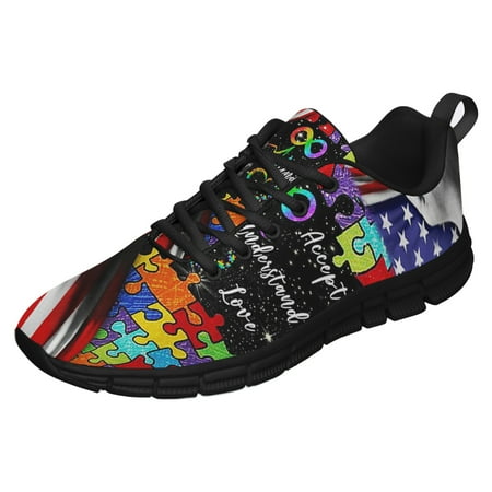 Autism Accept Understand Love Running Shoes Sneakers Mesh Black Size 8.5
Autism Accept Understand Love Running Shoes Sneakers Mesh Black Size 8.5