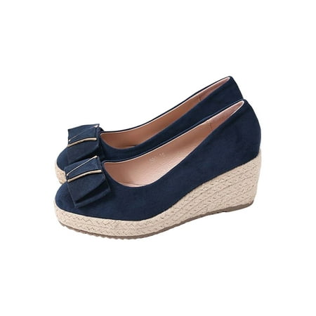 Wazshop Women Wedge Pumps Shoes Slip On Dress Pump Platform Espadrilles Fashion Comfort Wedges Ladies Casual Non-Slip Blue 7
Wazshop Women Wedge Pumps Shoes Slip On Dress Pump Platform Espadrilles Fashion Comfort Wedges Ladies Casual Non-Slip Blue 7