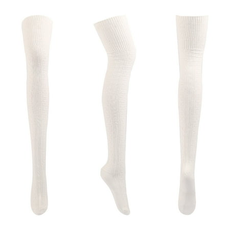 Socks Clearance Autumn Winter Women Striped Solid Color Cotton Knit Over-The-Knee Stockings White Y11
Socks Clearance Autumn Winter Women Striped Solid Color Cotton Knit Over-The-Knee Stockings White Y11