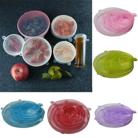 Kaesi 6Pcs Silicone Stretch Suction Lid Fruit Vegetable Fresh-keeping Bowl Film Cover
Kaesi 6Pcs Silicone Stretch Suction Lid Fruit Vegetable Fresh-keeping Bowl Film Cover